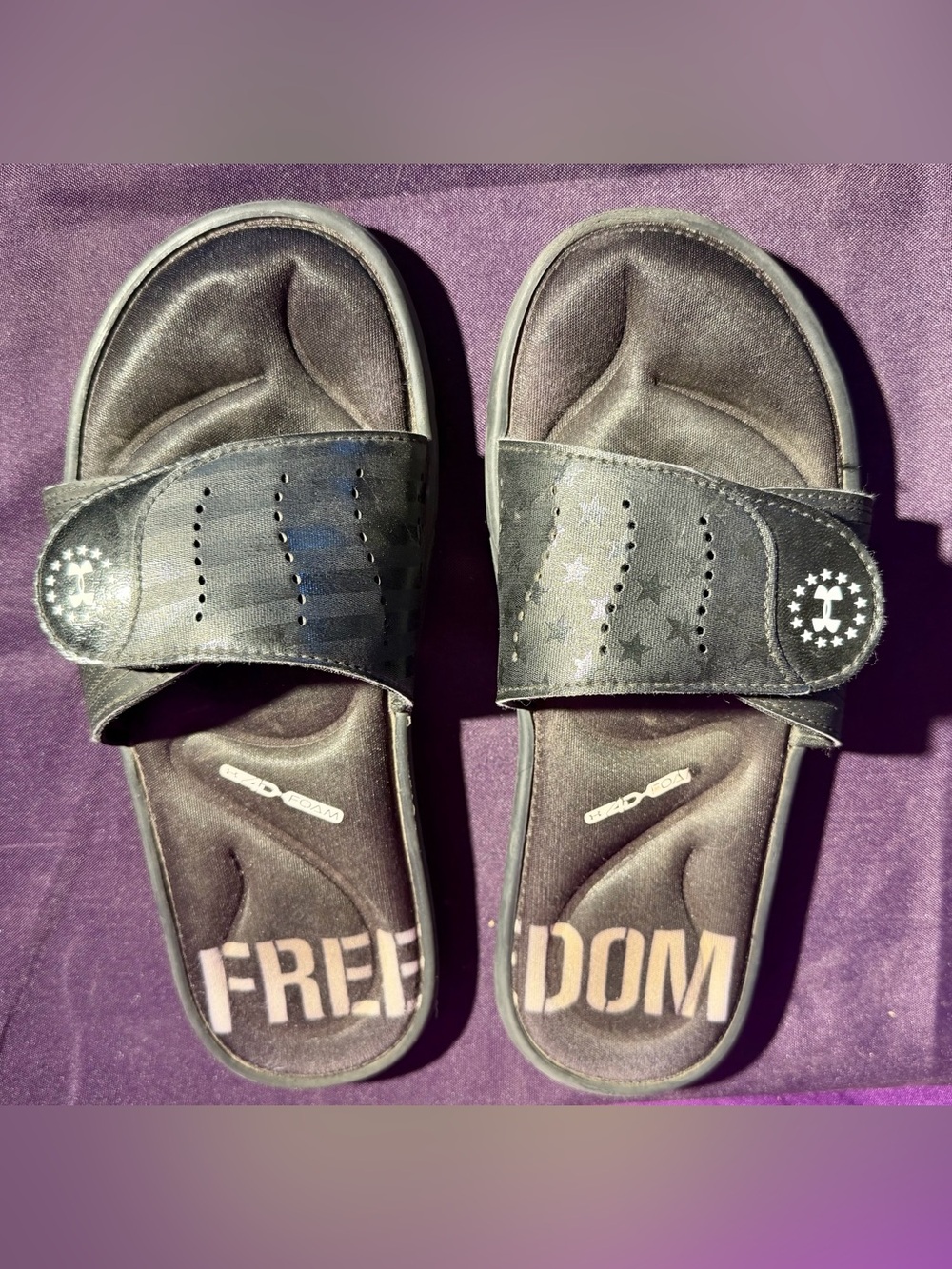 Under Armour Men's Freedom Black Slide Sandals Size 9